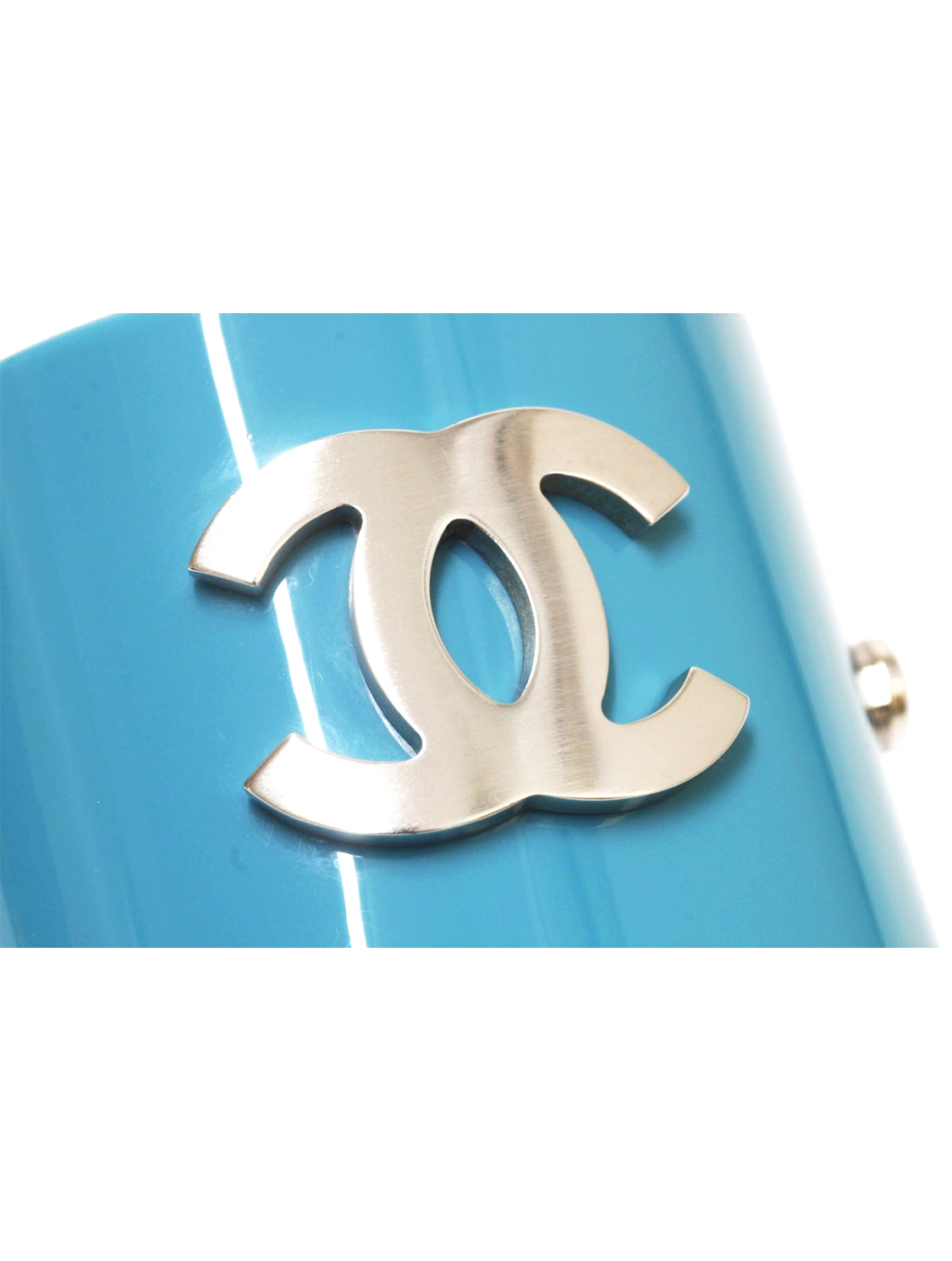 Chanel Teal CC Resin Cuff