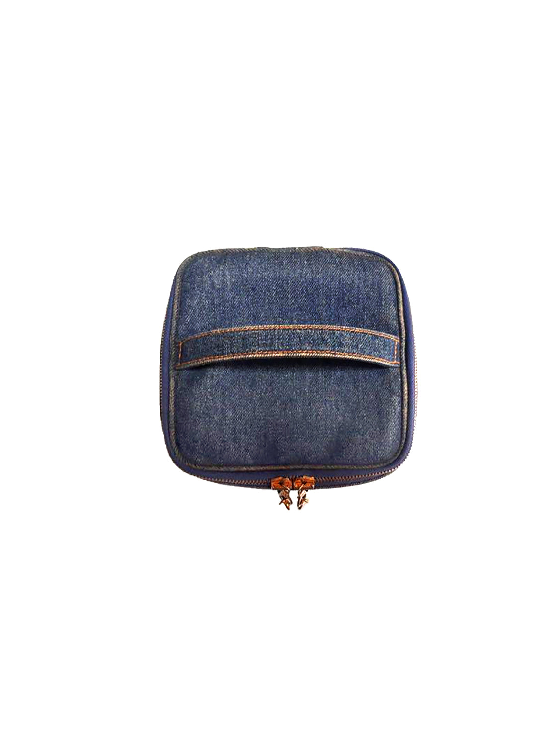 Chanel 2000s Rare CC Stitched Denim Vanity