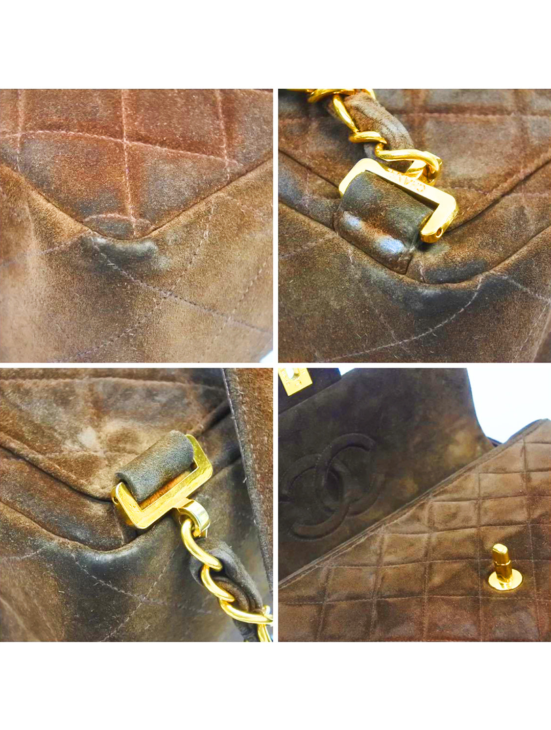 Chanel 2000s Brown Quilted Flap Backpack