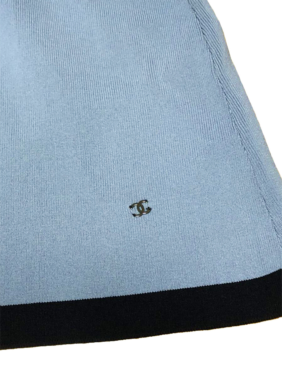 Chanel 2000s Grey Cotton Knit Skirt