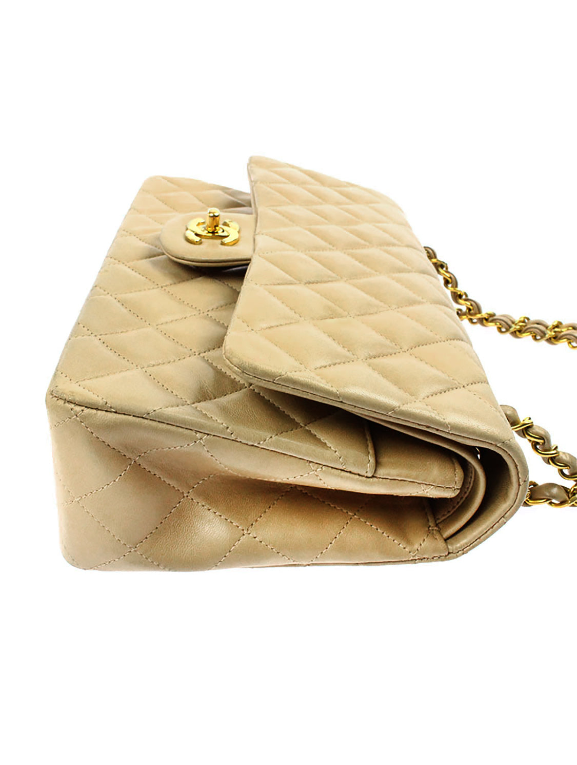 Chanel Matresse 1994-1996 Beige Quilted Flap