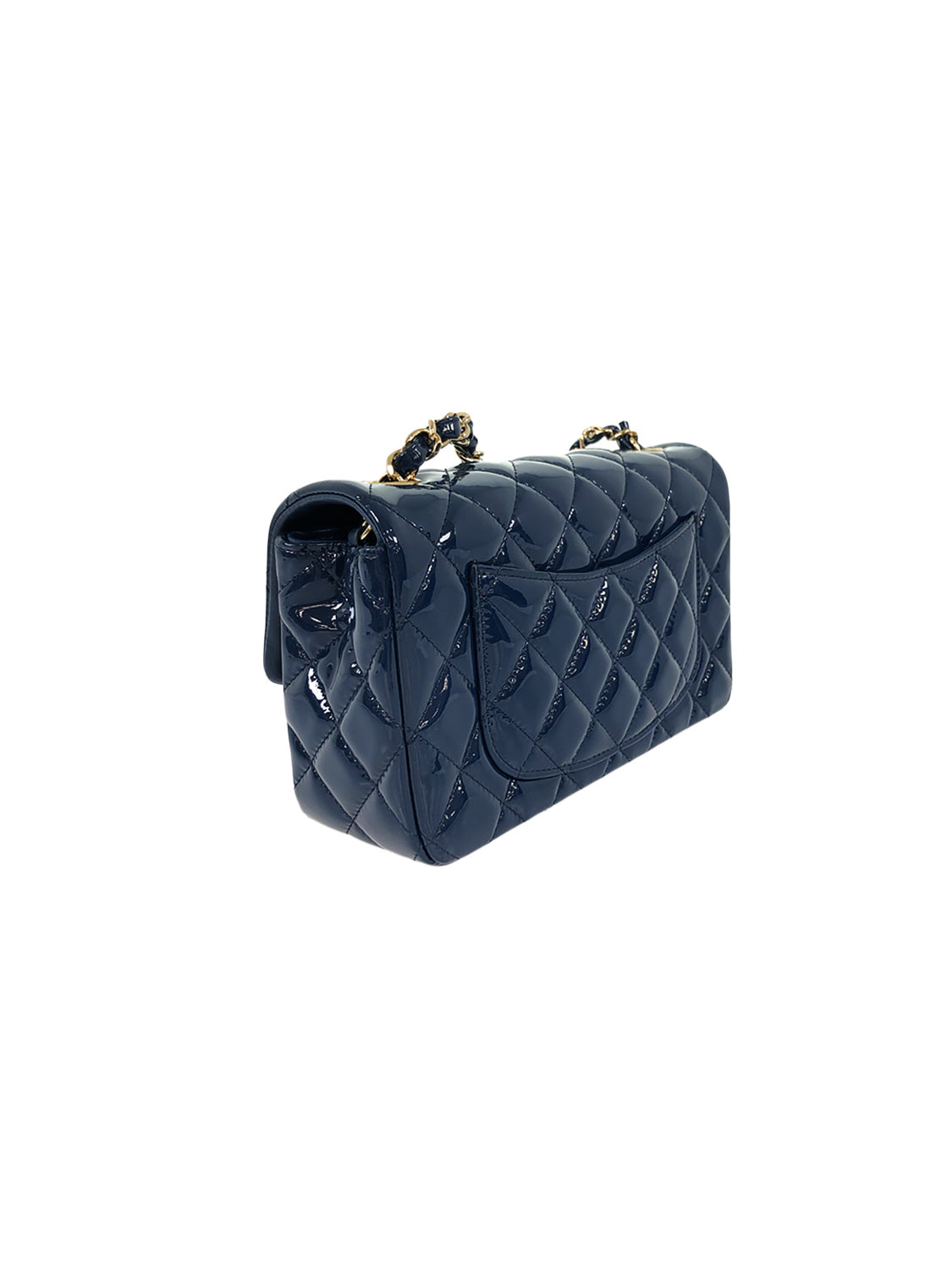 Chanel 2008 FW Rare Patent Navy Flap Bag