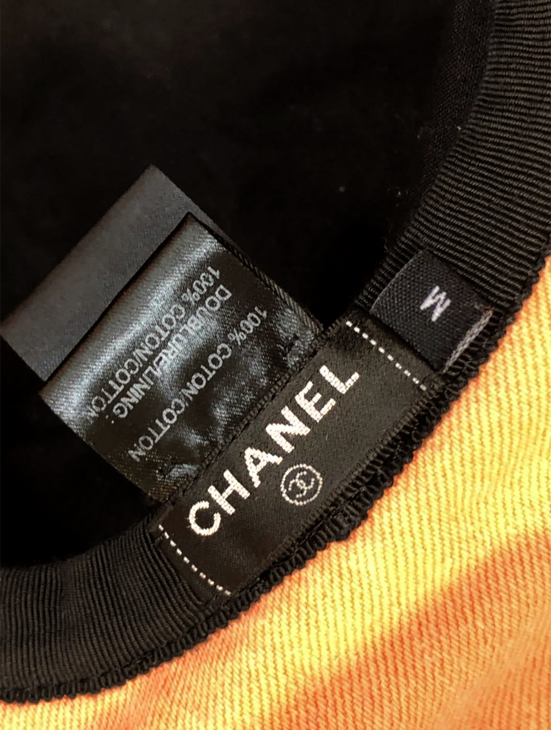 Chanel 2000s Cotton Orange Bucket Hat