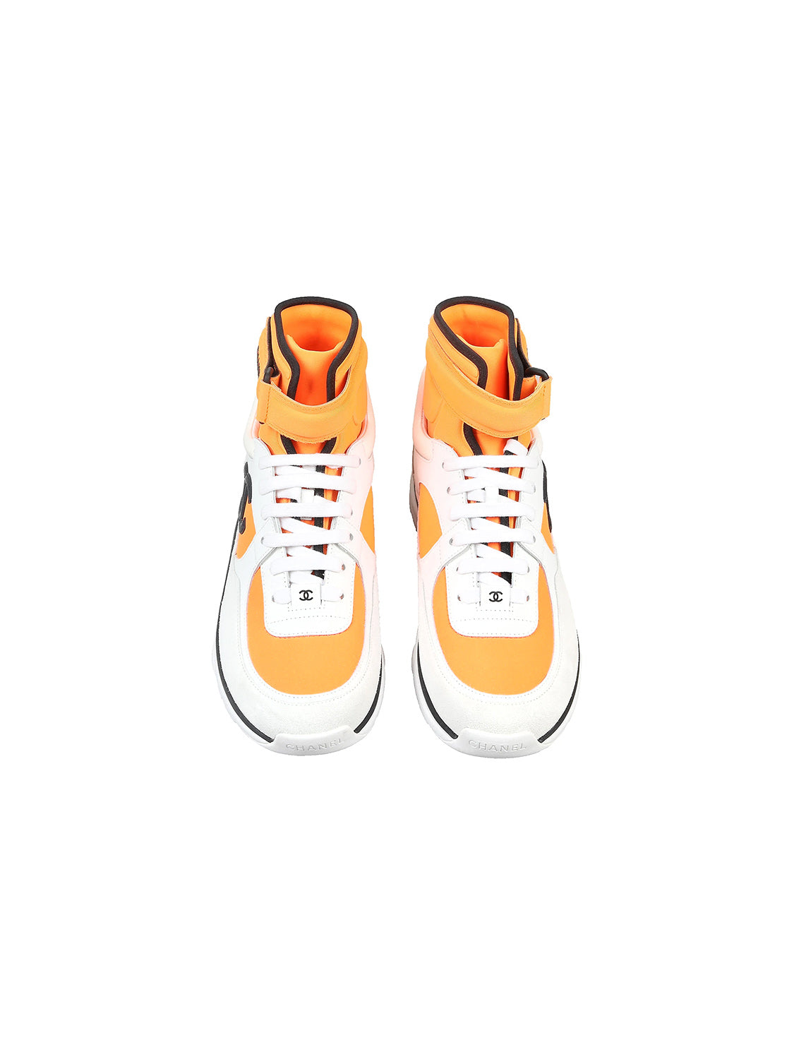 Chanel Orange SS 2018 Logo Top Trainers