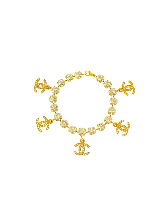 Chanel 2000s Rare Rhinestone Bracelet