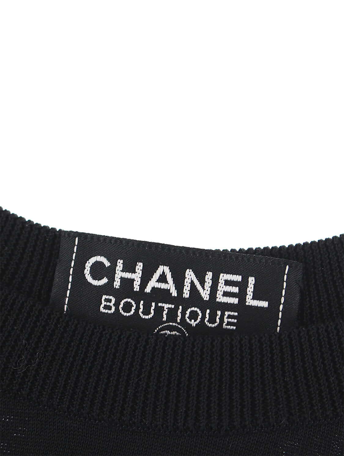 Chanel Rare Black Knit 2000s AW Short Sleeve