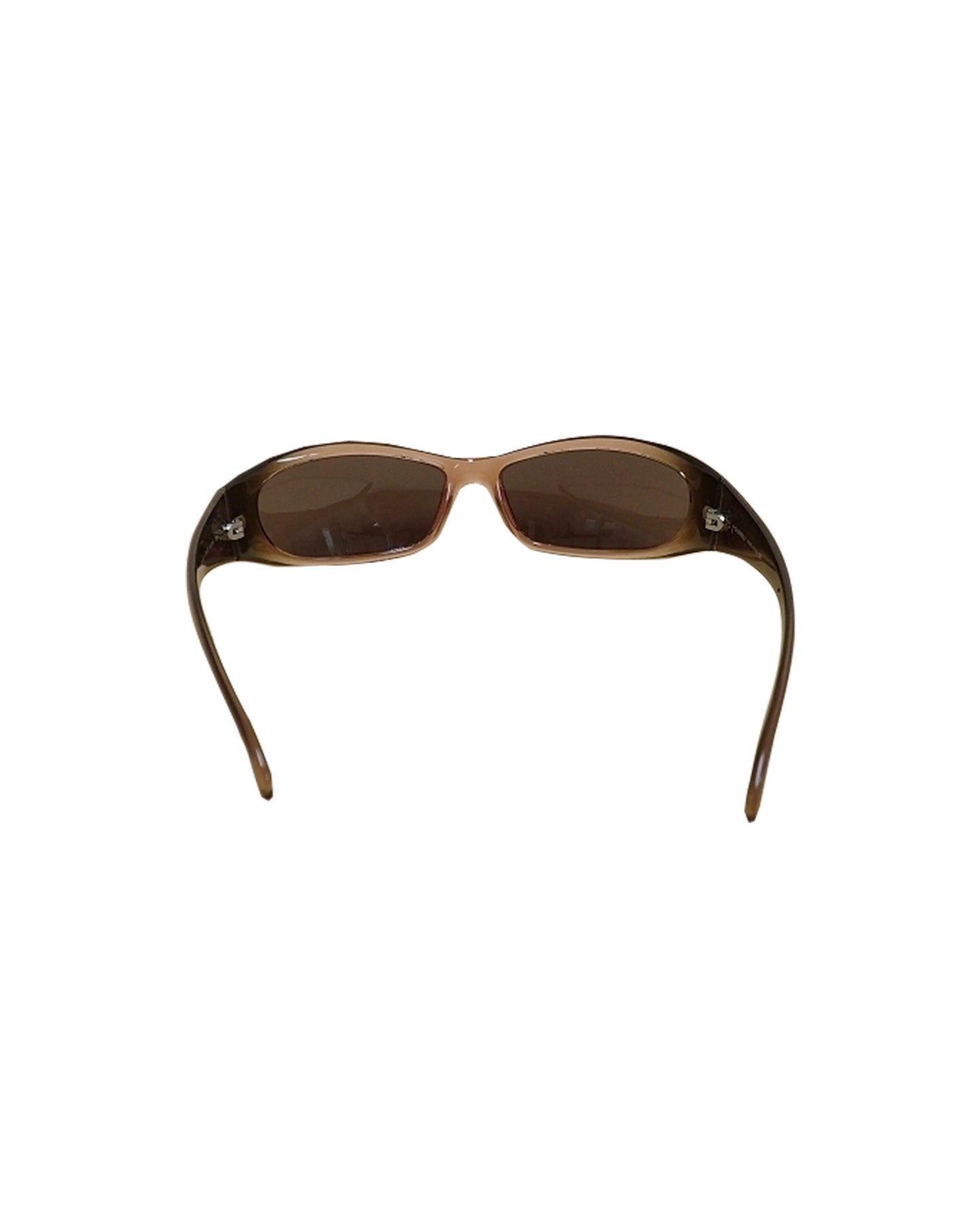Chanel 2000s Black Gold Gradient Visor Sunglasses