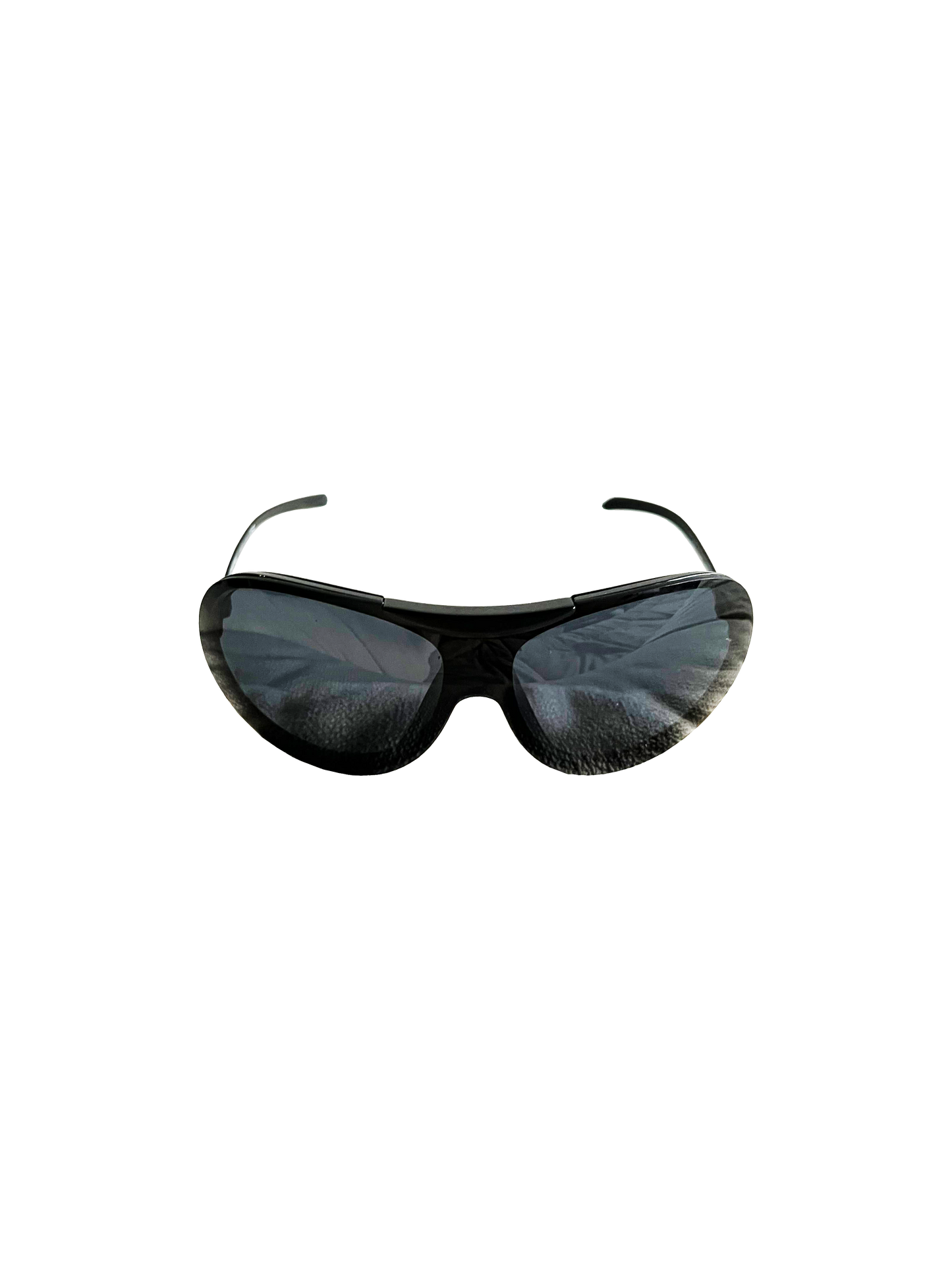 Chanel 1990s Black Sports Aviator Sunglasses