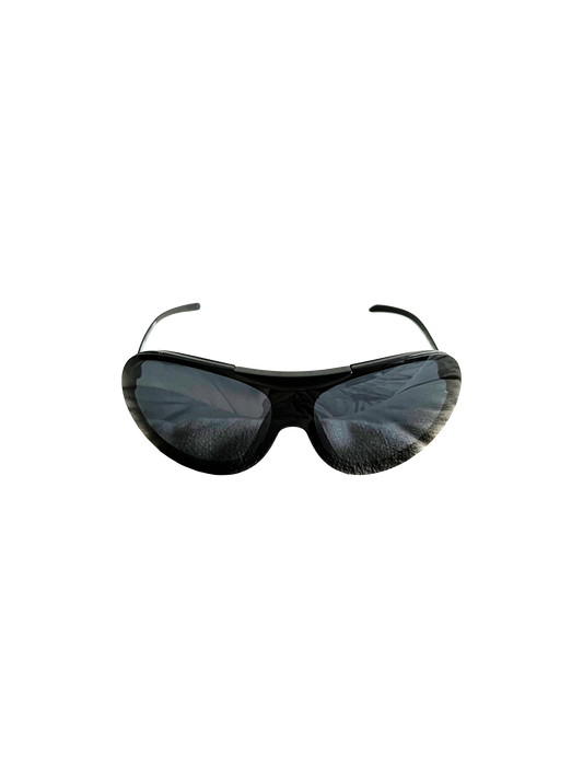 Chanel 1990s Black Sports Aviator Sunglasses