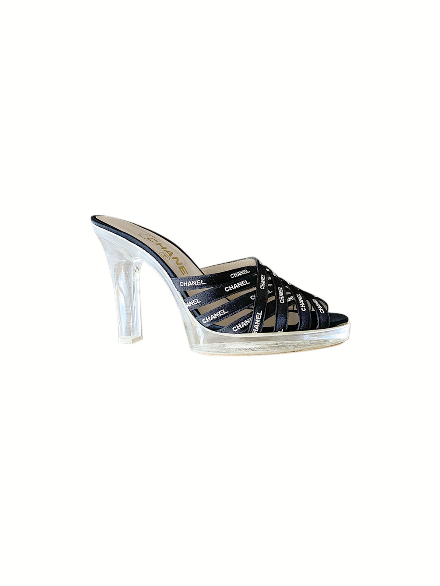 Chanel 2000s Black Multi-Strap Heels