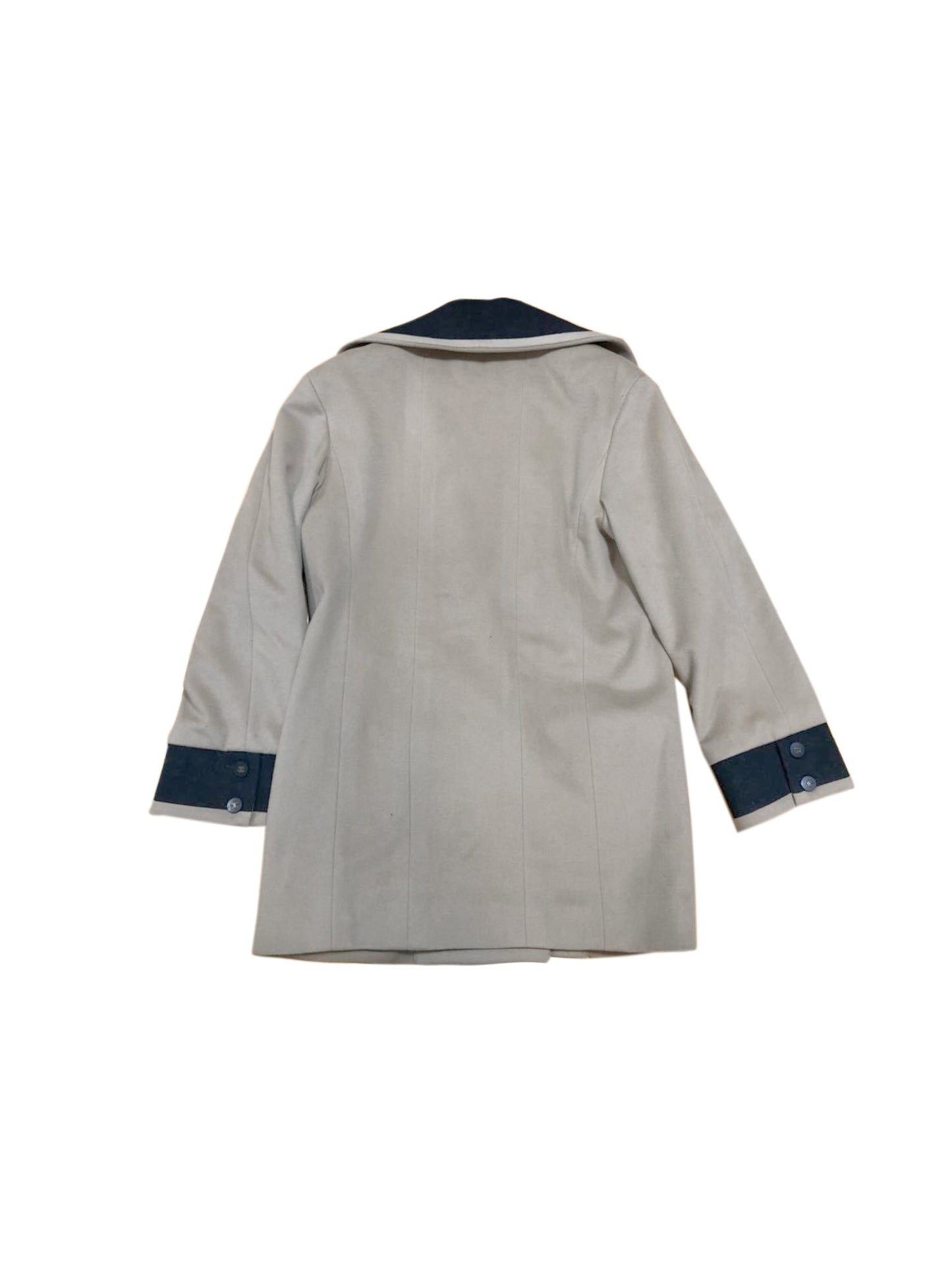 Chanel 2000s Gray and Black Wool Peacoat
