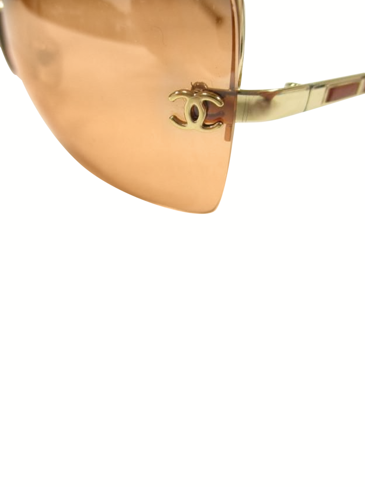 Chanel 2000s Orange Frameless Sunglasses