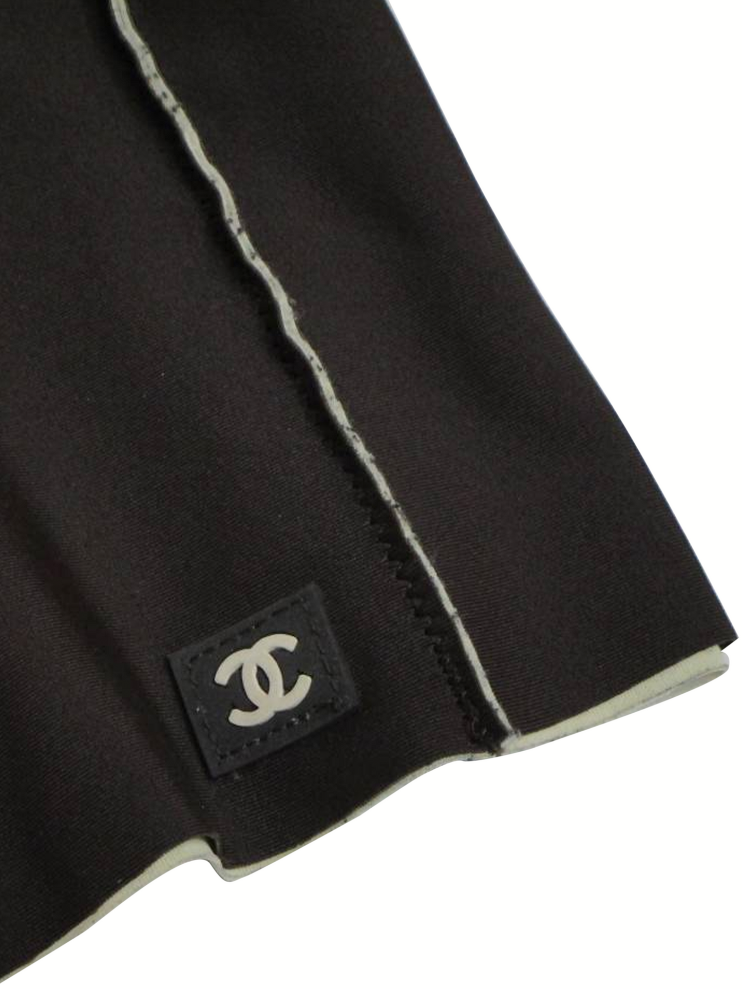 Chanel 2000s Black Cropped Stripe Vest