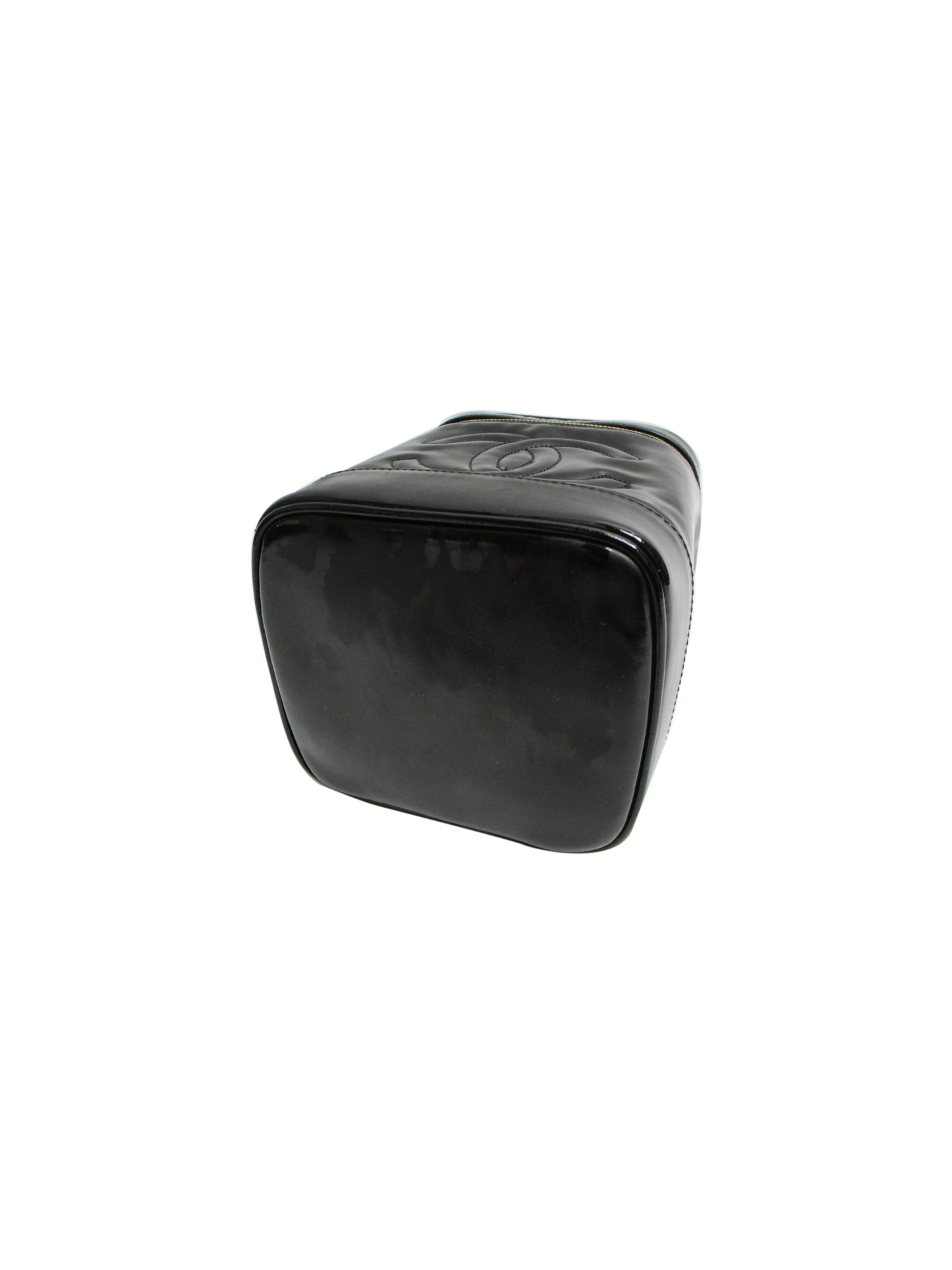 Chanel 2000s Black Leather Vanity Bag