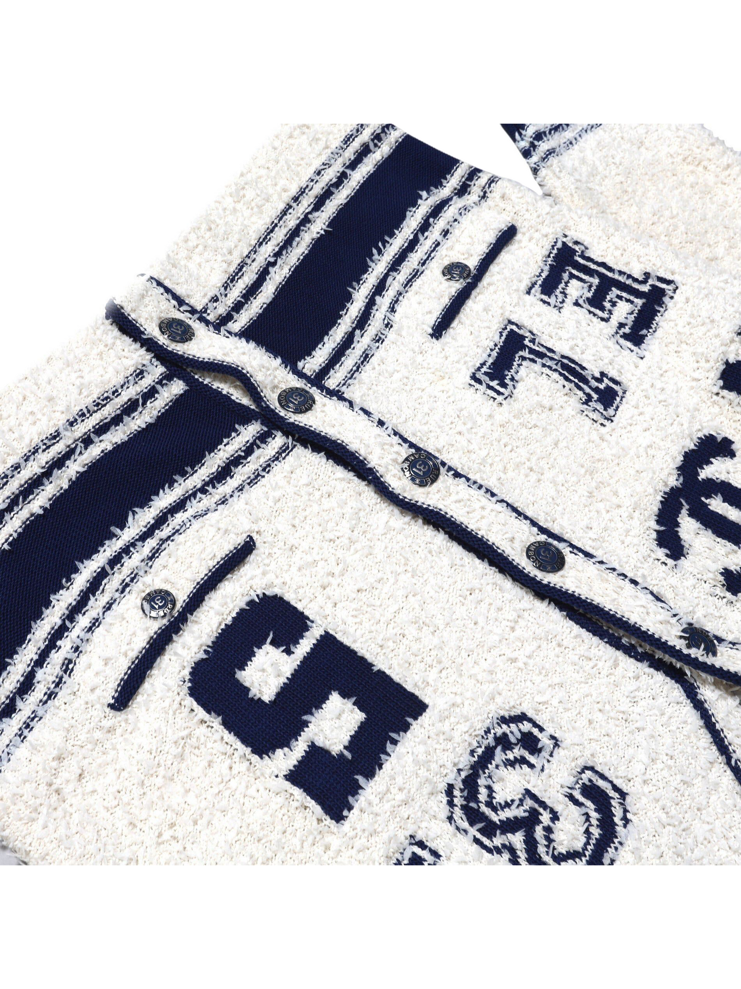 Chanel Varsity Boucle Cardigan Sweater