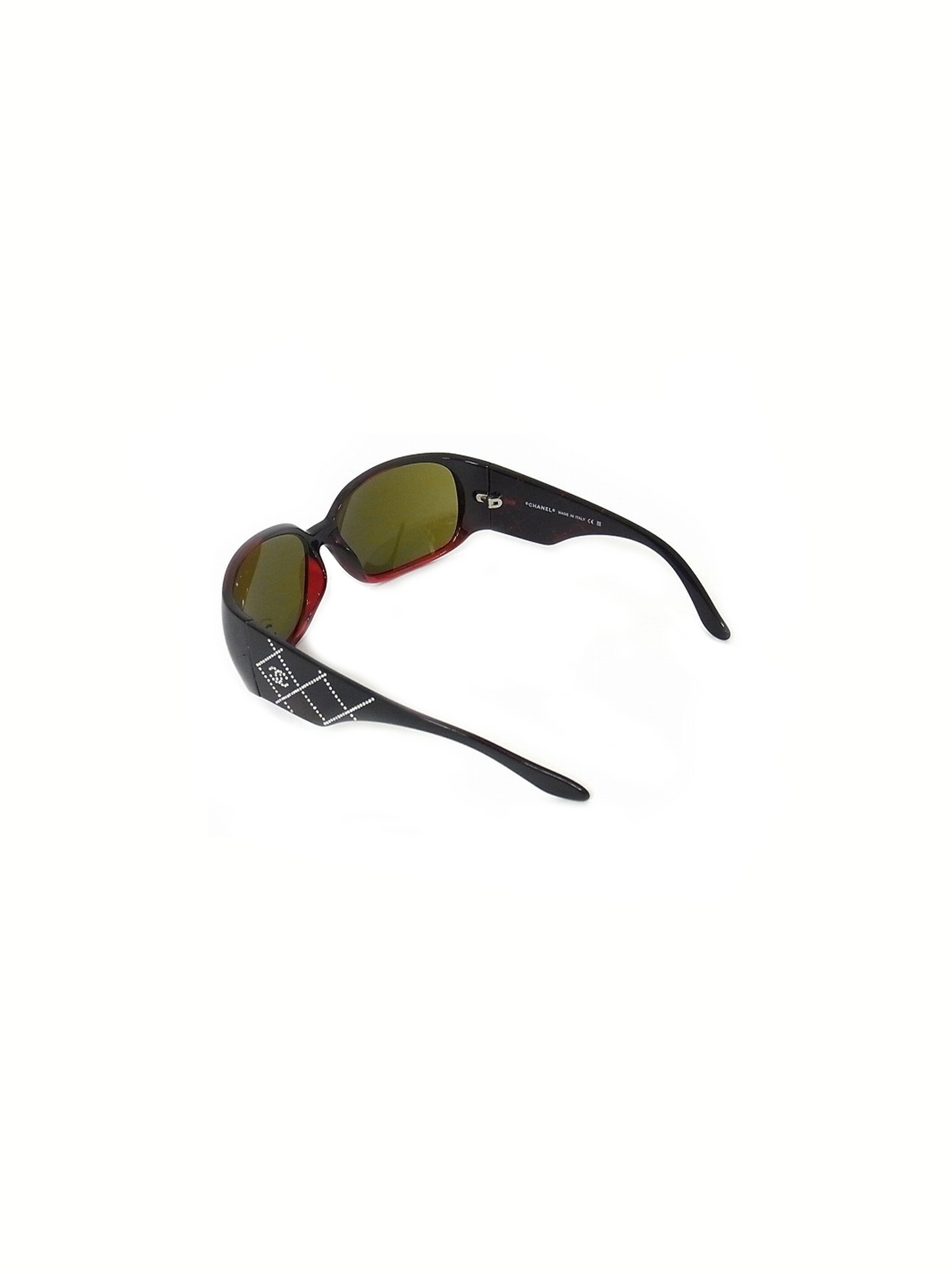 Chanel 2000s Green Tinted Sunglasses