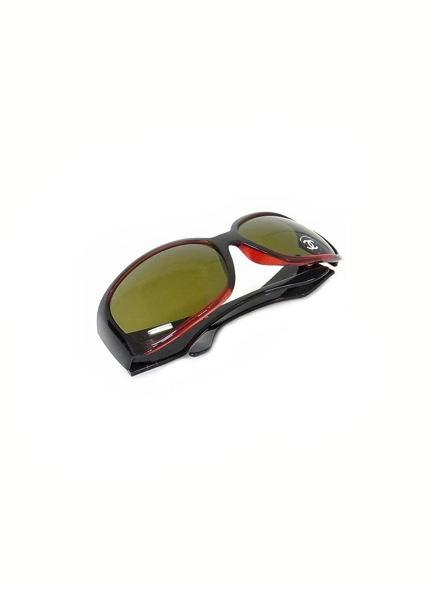 Chanel 2000s Green Tinted Sunglasses
