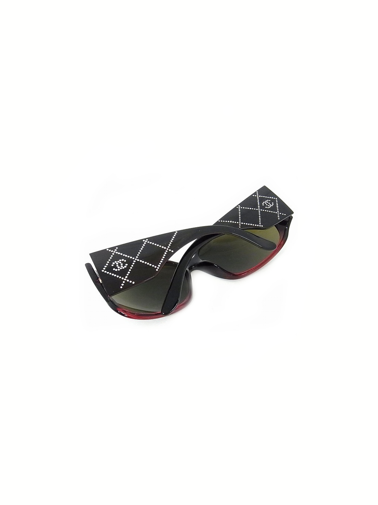 Chanel 2000s Green Tinted Sunglasses