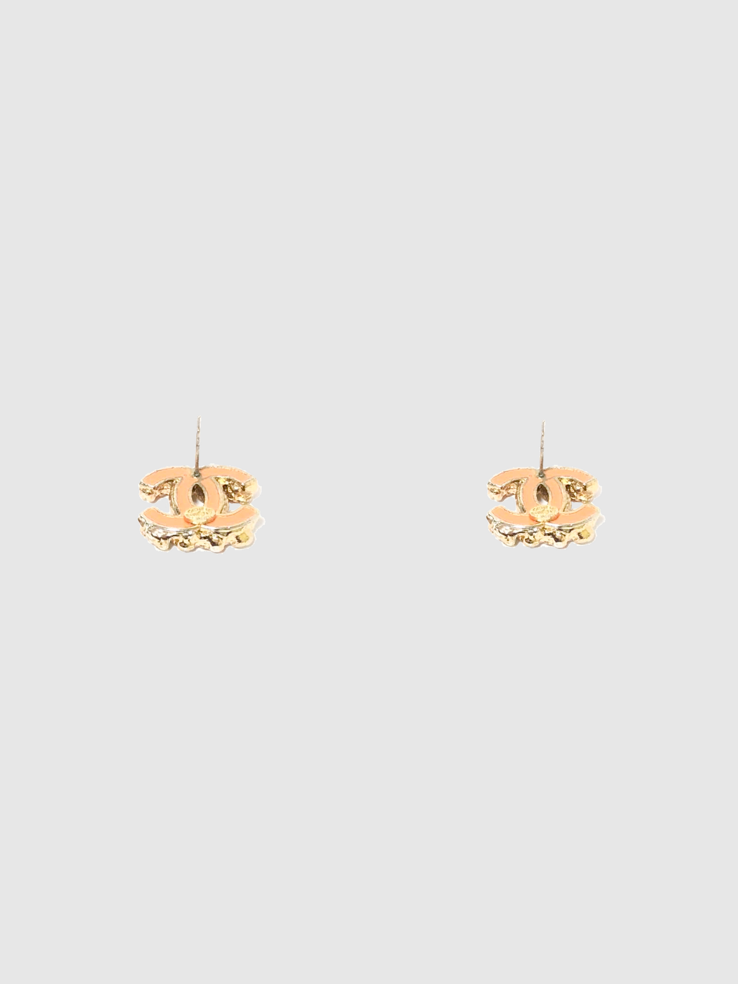 Chanel 1990s Floral Motif Enamel And Rhinestone Earrings