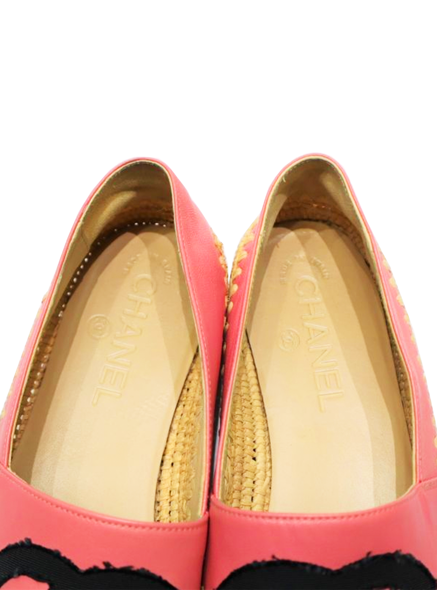 Chanel 2000s Pink Covered Canvas Espadrilles
