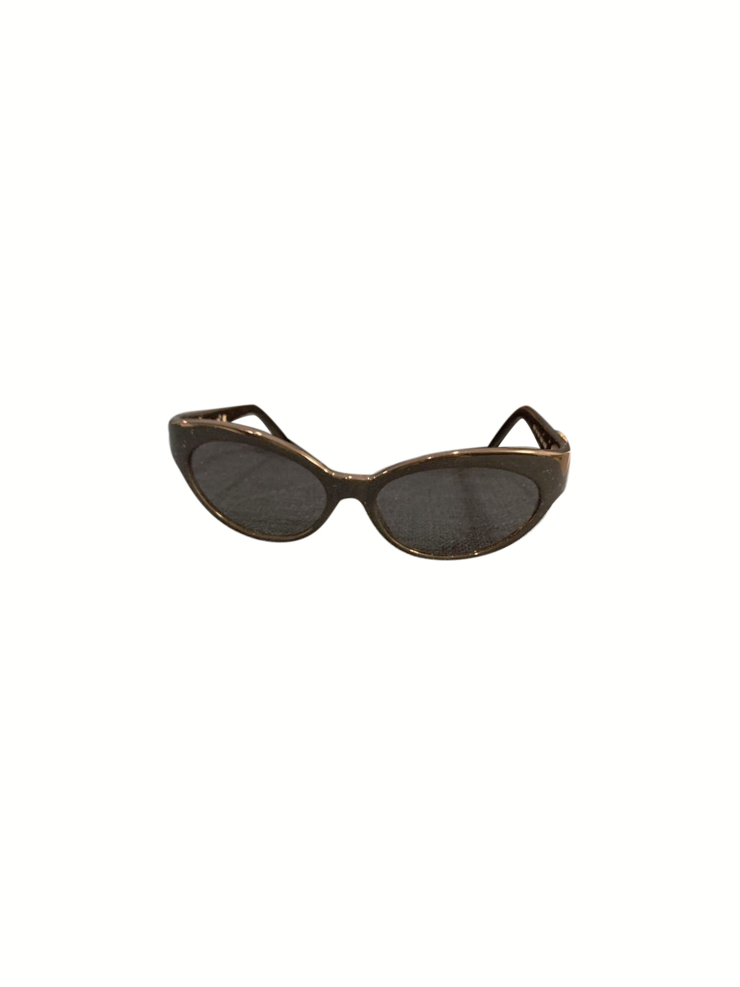 Chanel 2000s Black CC Gold Sunglasses