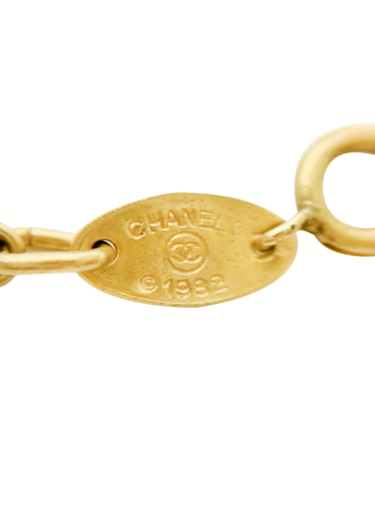 Chanel 2000s Gold Crystal CC Bracelet