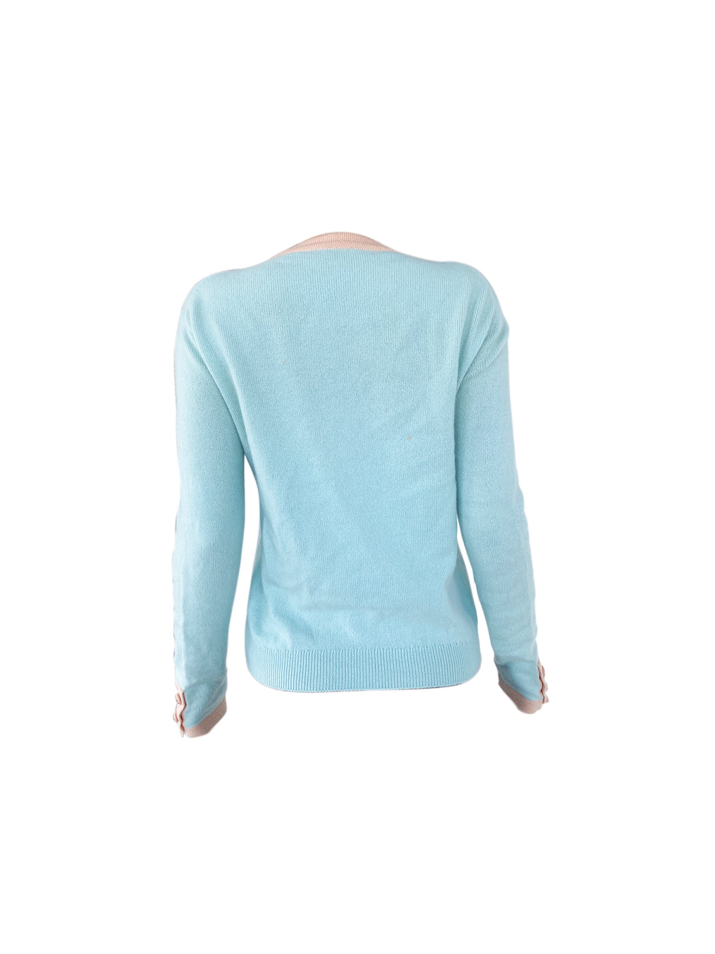 Chanel 2000s Rare Cashmere Light Blue Cardigan