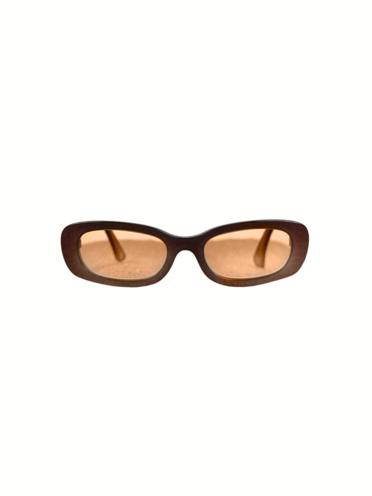 Chanel 2000s Brown Resin Sunglasses