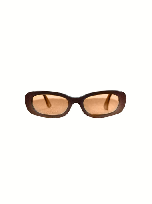 Chanel 2000s Brown Resin Sunglasses