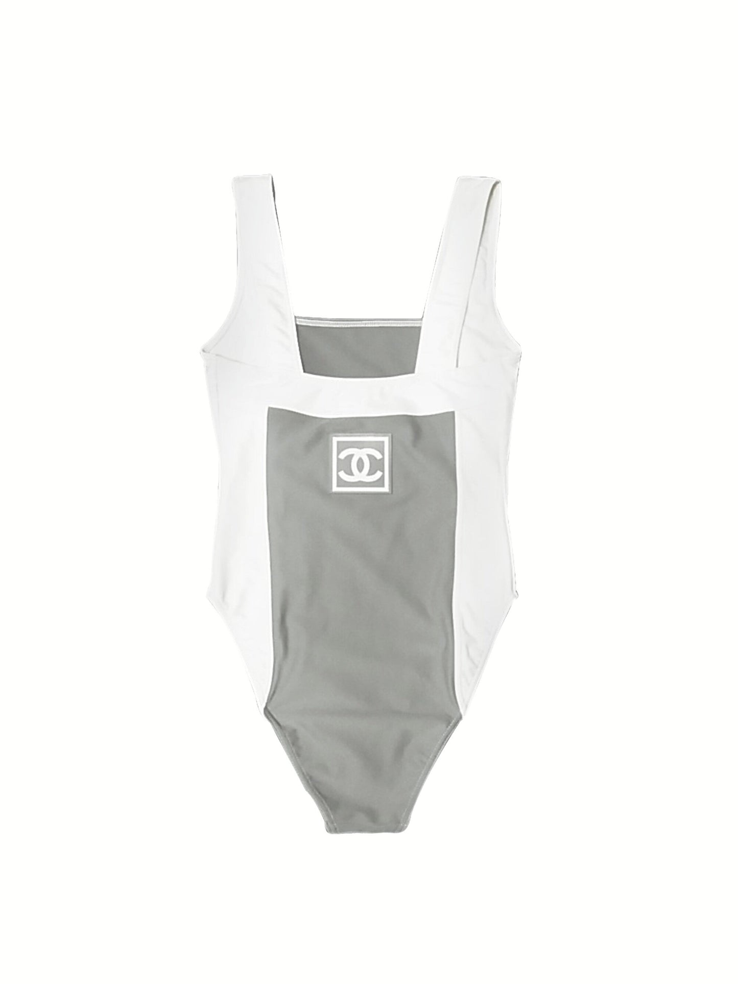 Chanel 2000s Gray and White One Piece