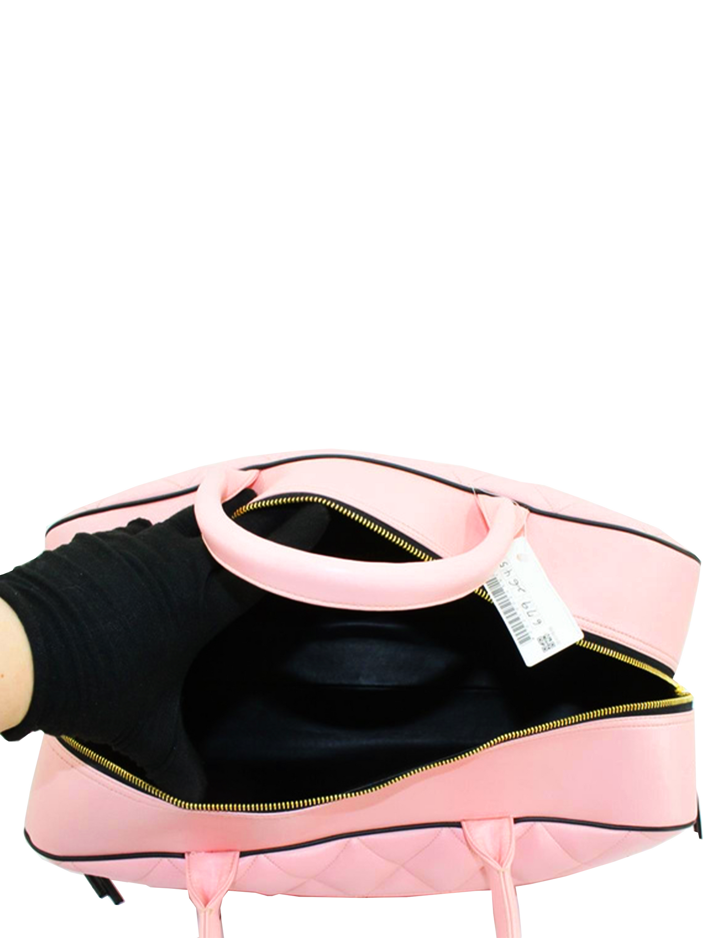 Chanel 2000s Pink Logo Quilted Duffle