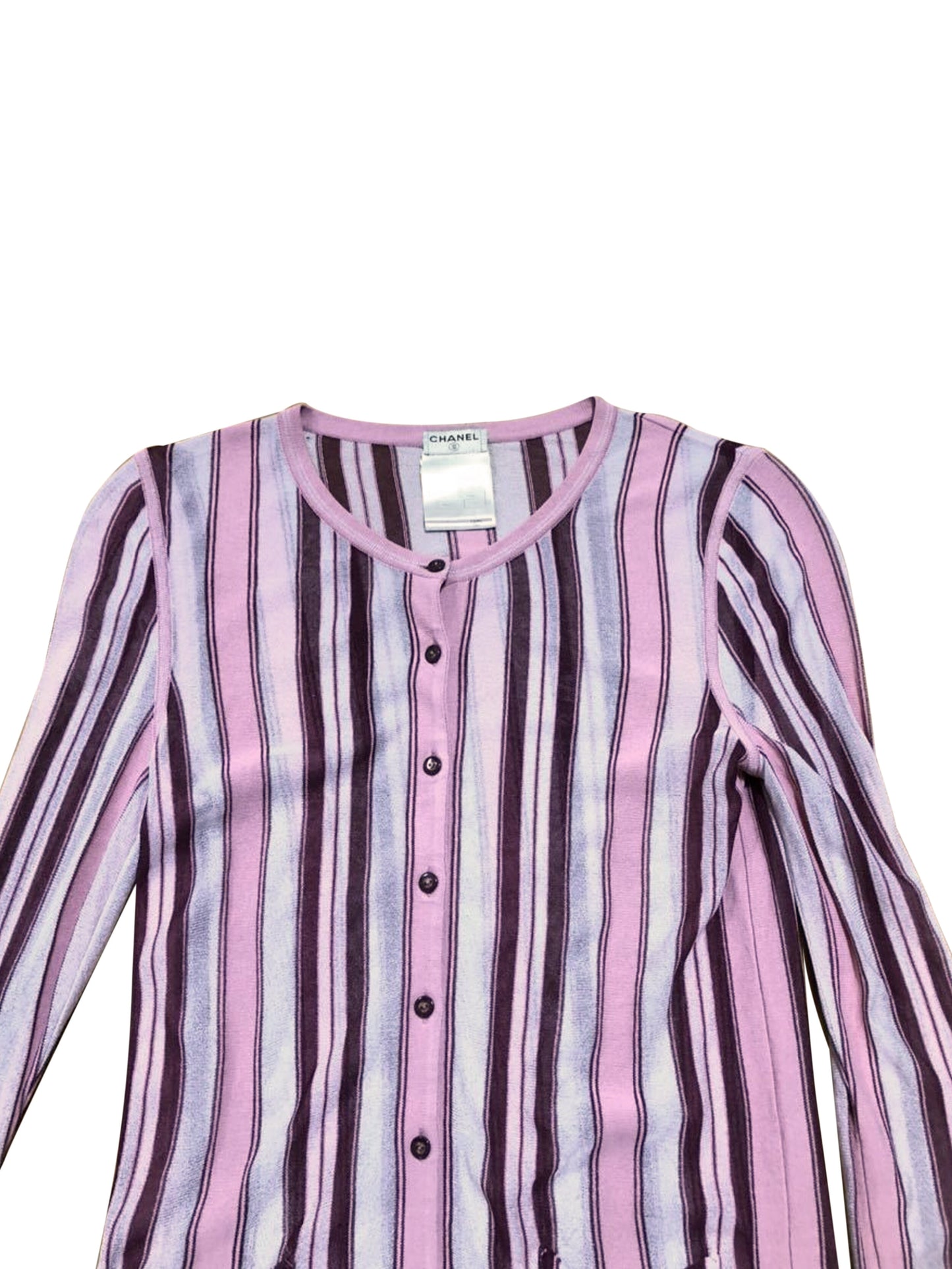 Chanel 2000s Pink Knit Stripe Set