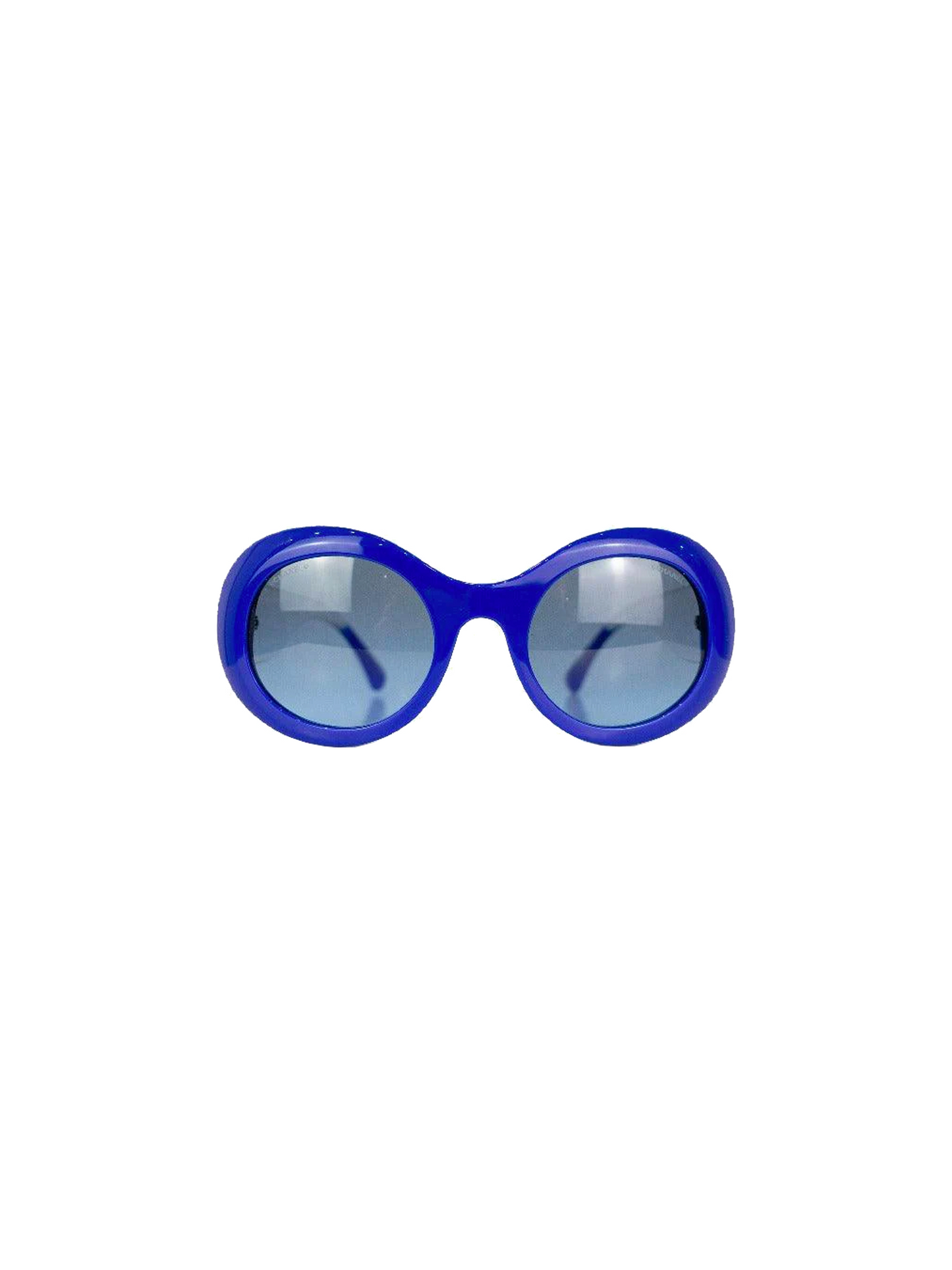 Chanel 2013 Blue Round Acetate Sunglasses