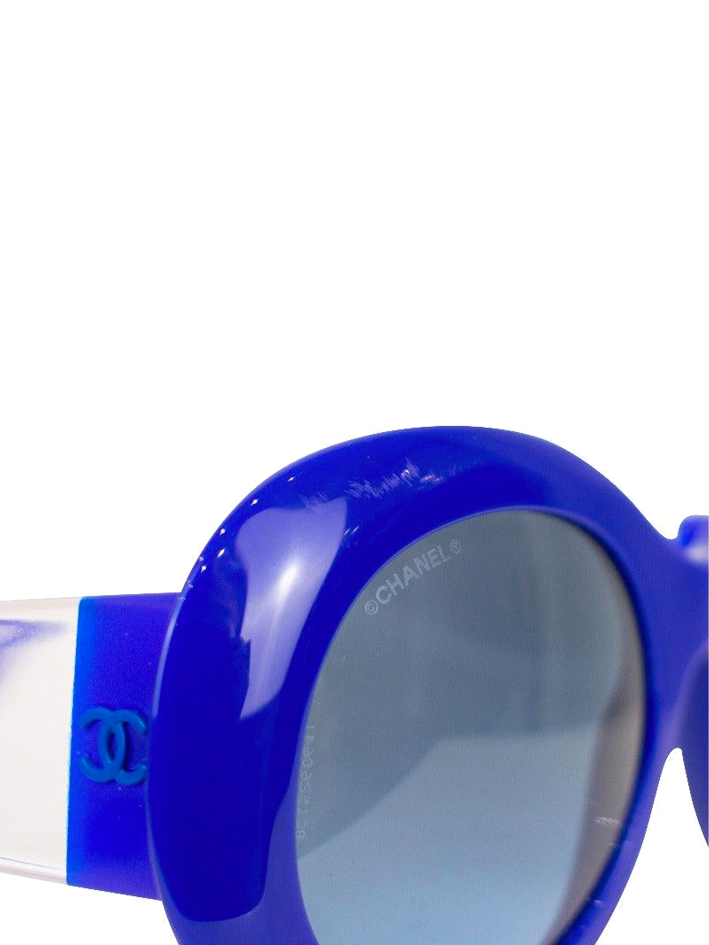 Chanel 2013 Blue Round Acetate Sunglasses
