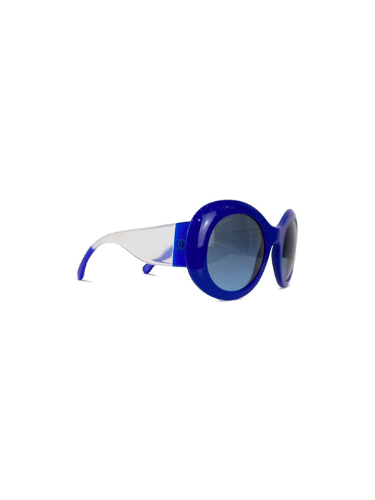 Chanel 2013 Blue Round Acetate Sunglasses