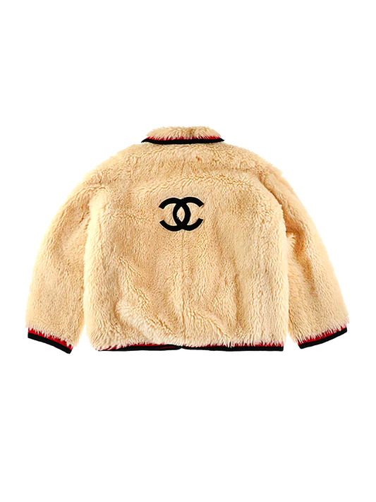 Chanel Rare Alpaca Fur 1994 Fuzzy CC Jacket