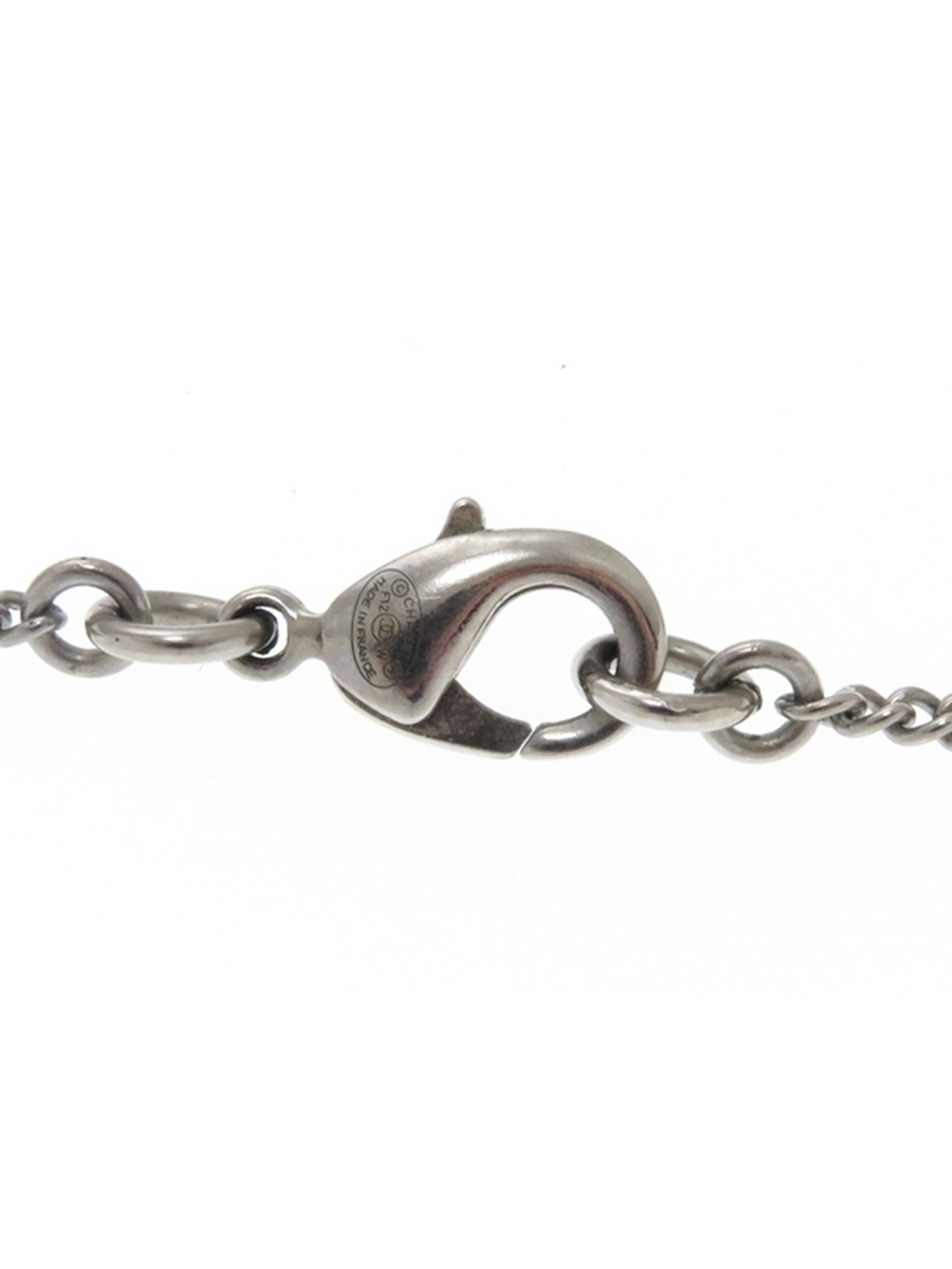 Chanel Silver Gemstone Necklace