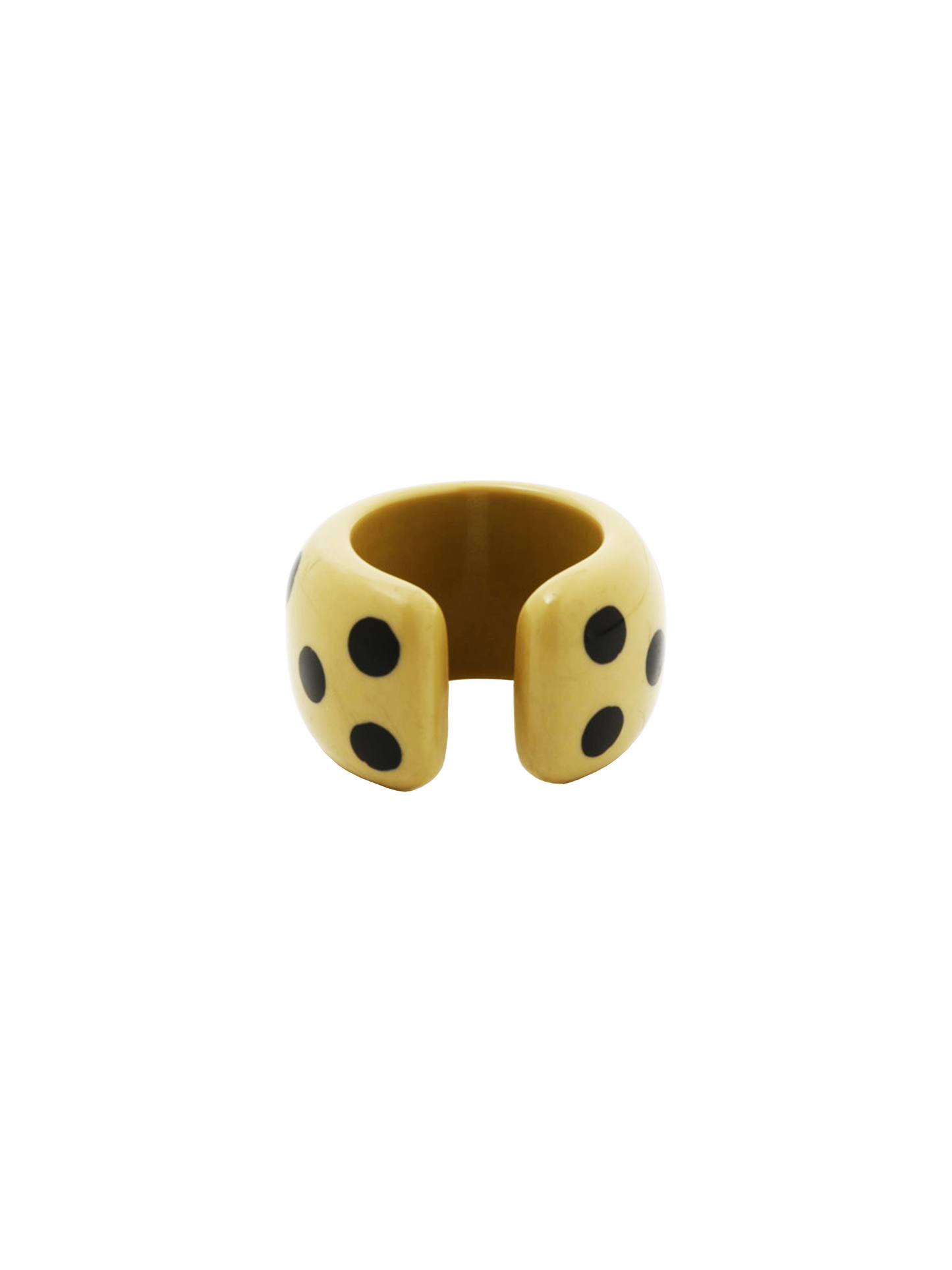 Chanel 2000s Polka Dot Pattern Coco Mark Cuff