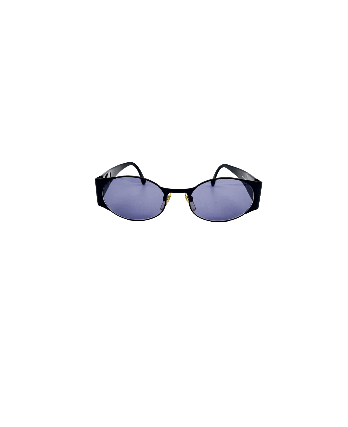 Chanel 1995 Black Gold CC Logo Sunglasses