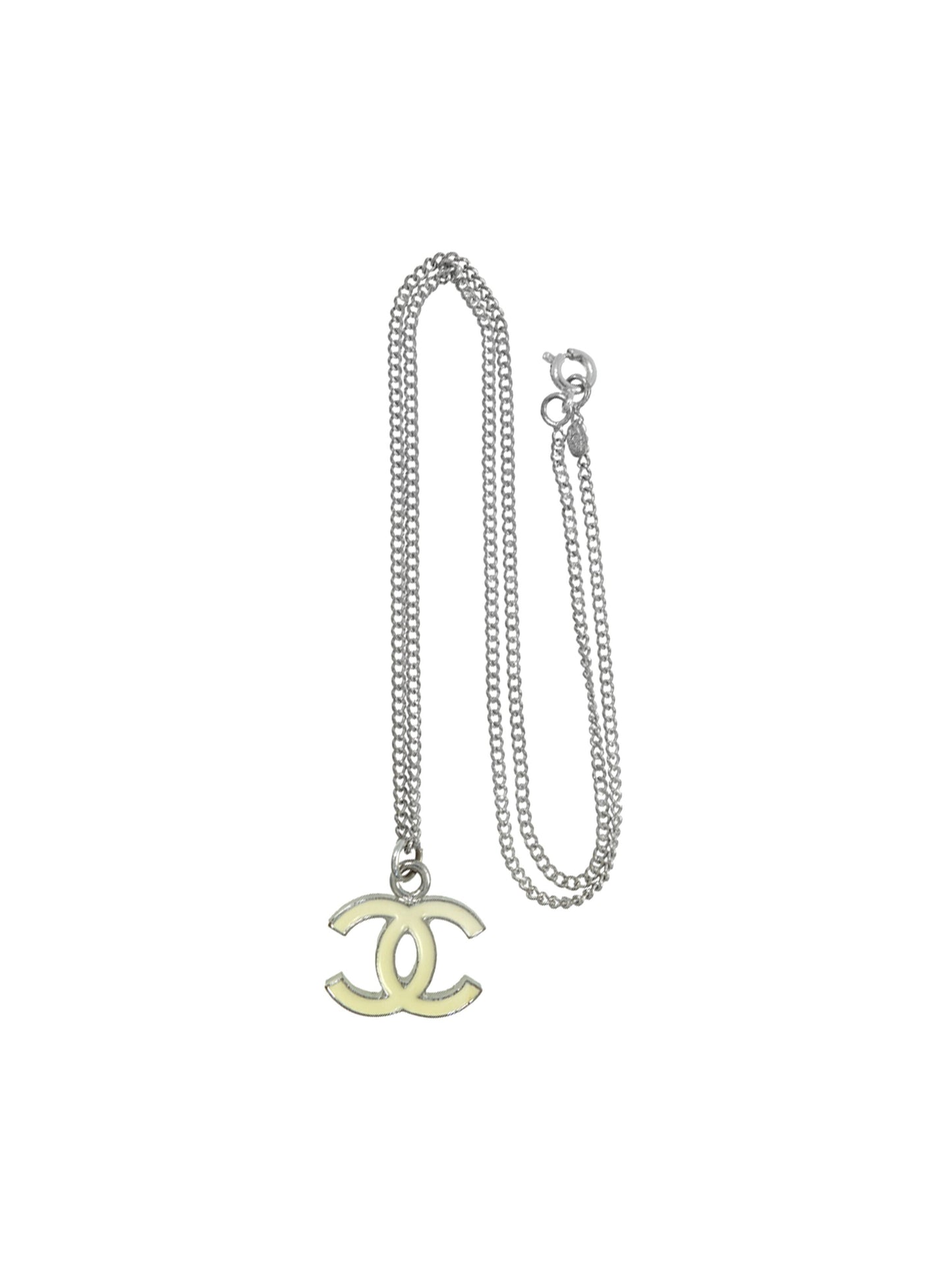 Chanel 2000s Small White Charm Necklace