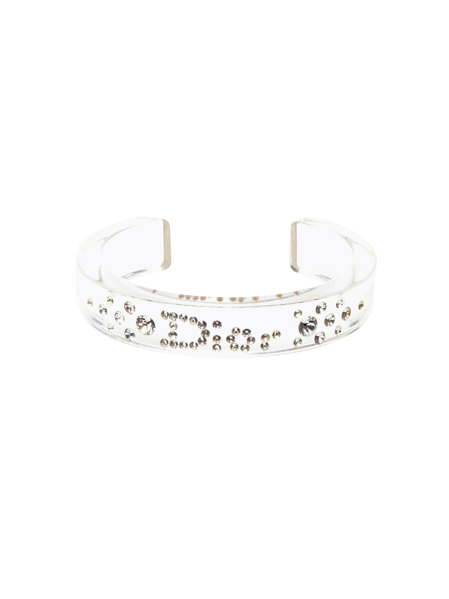 Christian Dior 2000s Clear Rhinestone Bangle