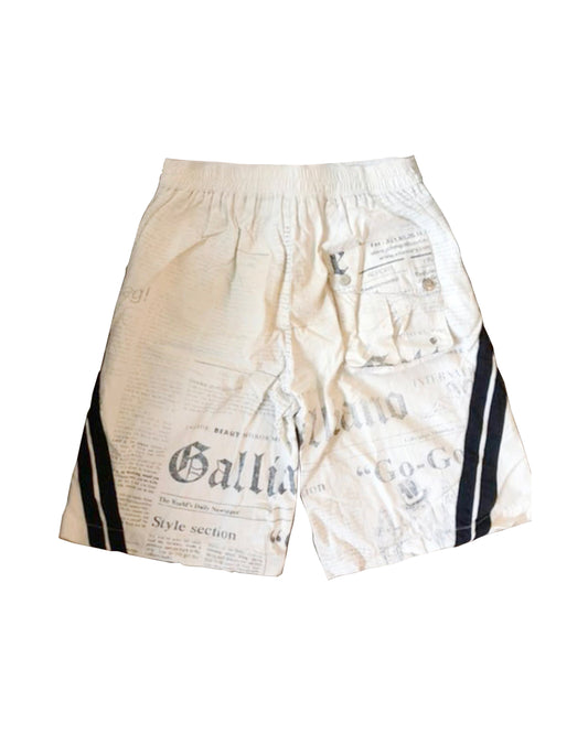 John Galliano 2000s Mens Gazette Swim Shorts