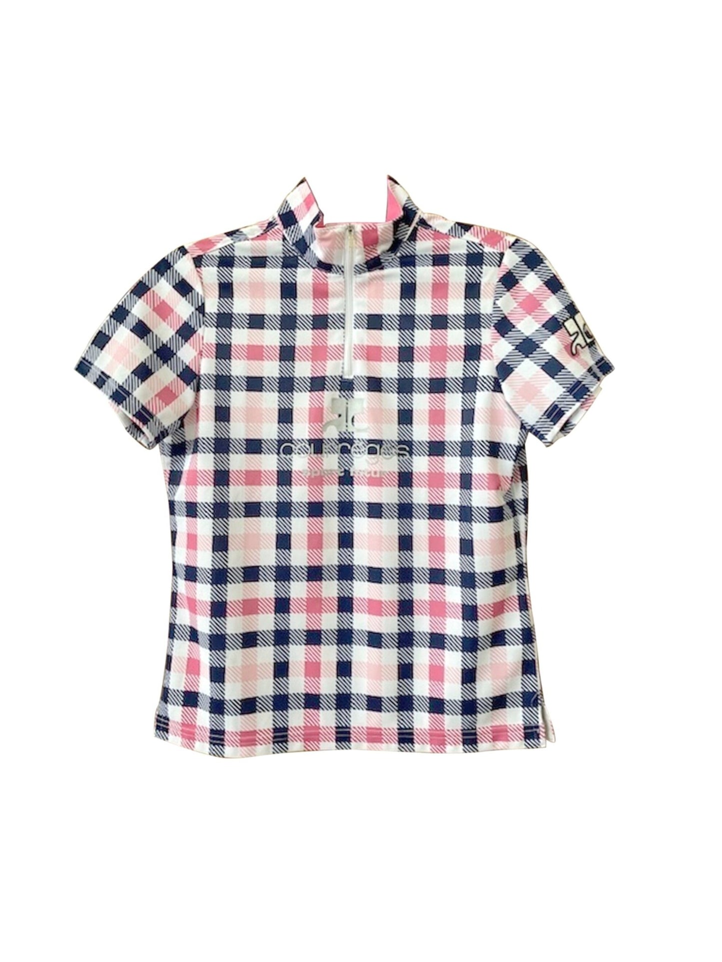 Courrèges 2000s Pink Plaid Zipper Shirt