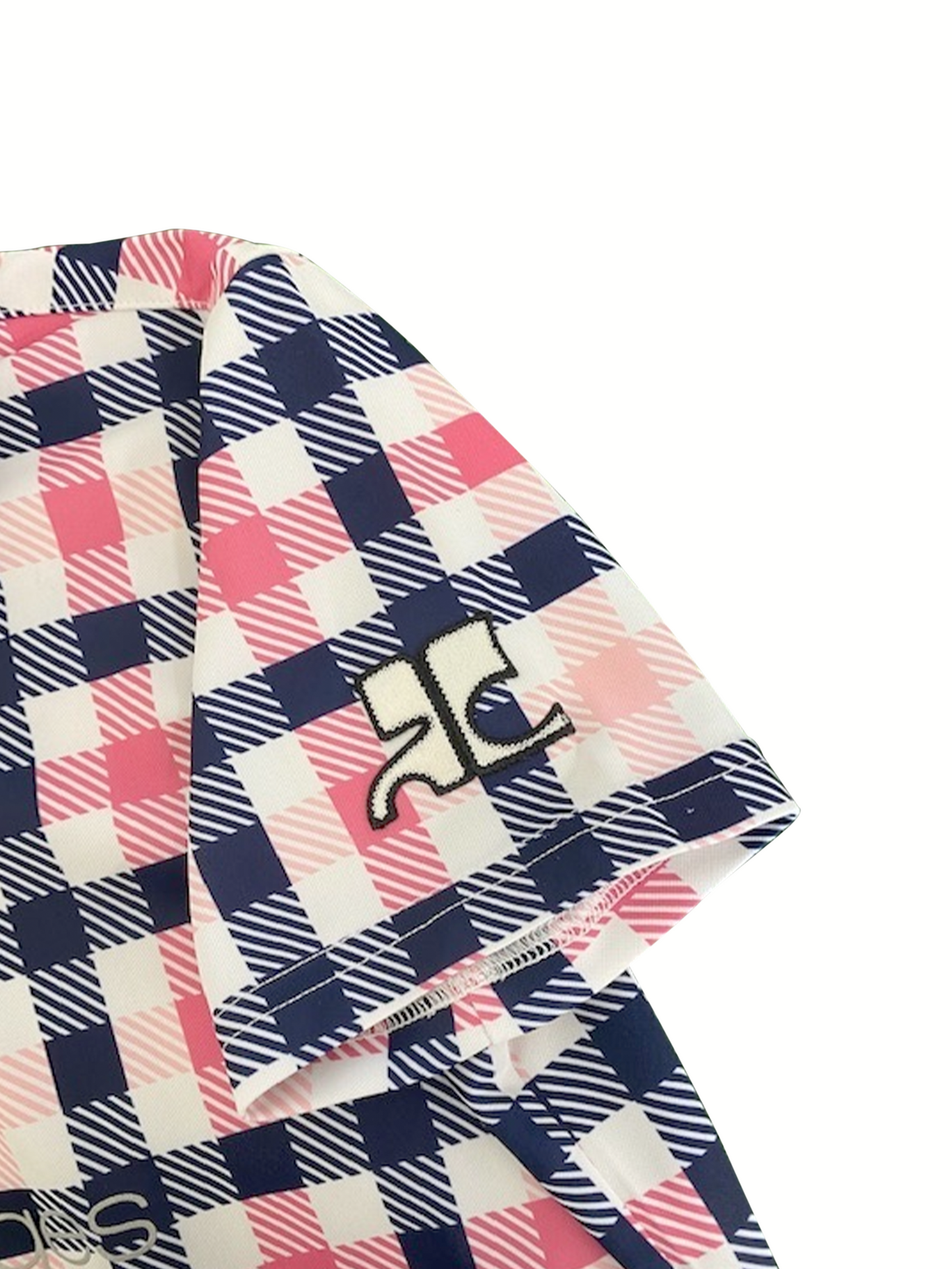 Courrèges 2000s Pink Plaid Zipper Shirt