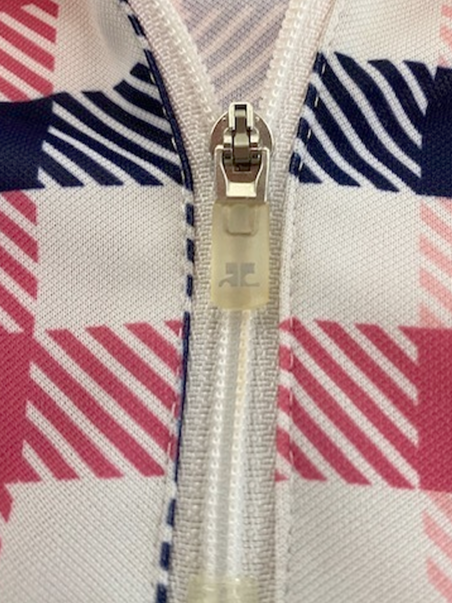 Courrèges 2000s Pink Plaid Zipper Shirt