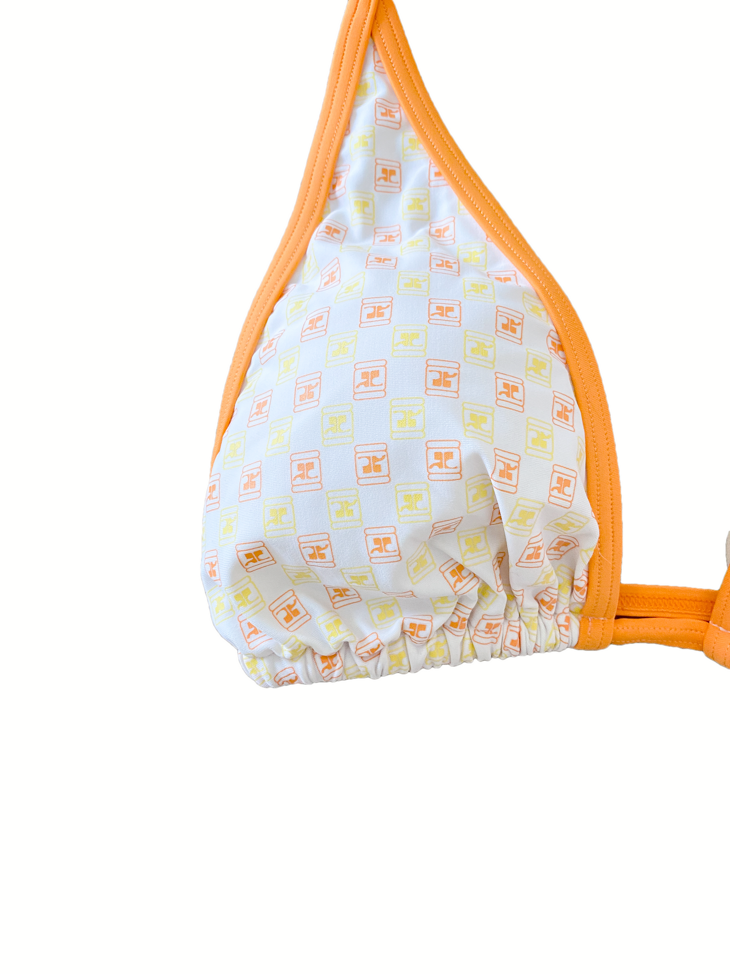 Courrèges 2000s Orange and White Bikini