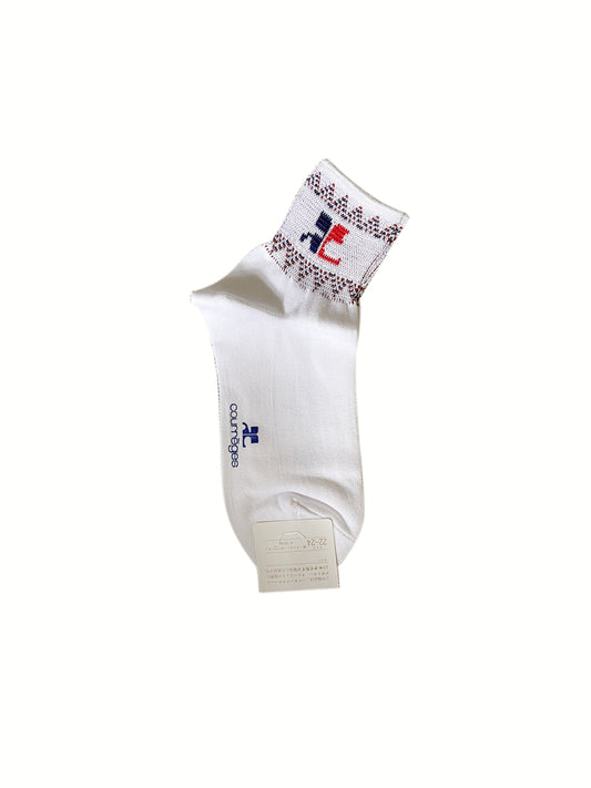Courrèges 2000s White Knit Socks