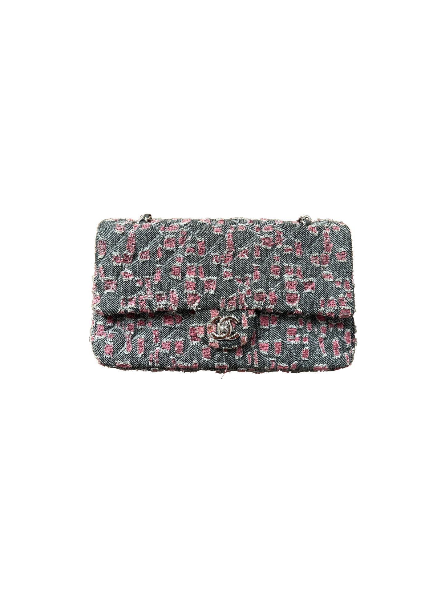 Chanel 2010 Runway Denim Pink Flap