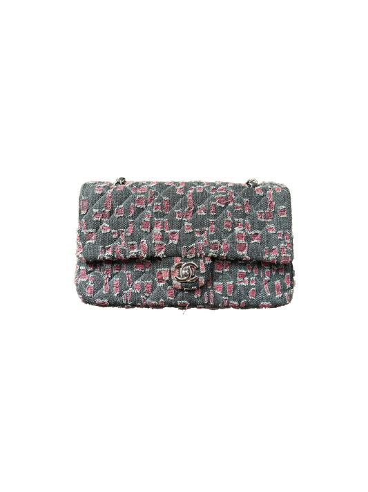 Chanel 2010 Runway Denim Pink Flap