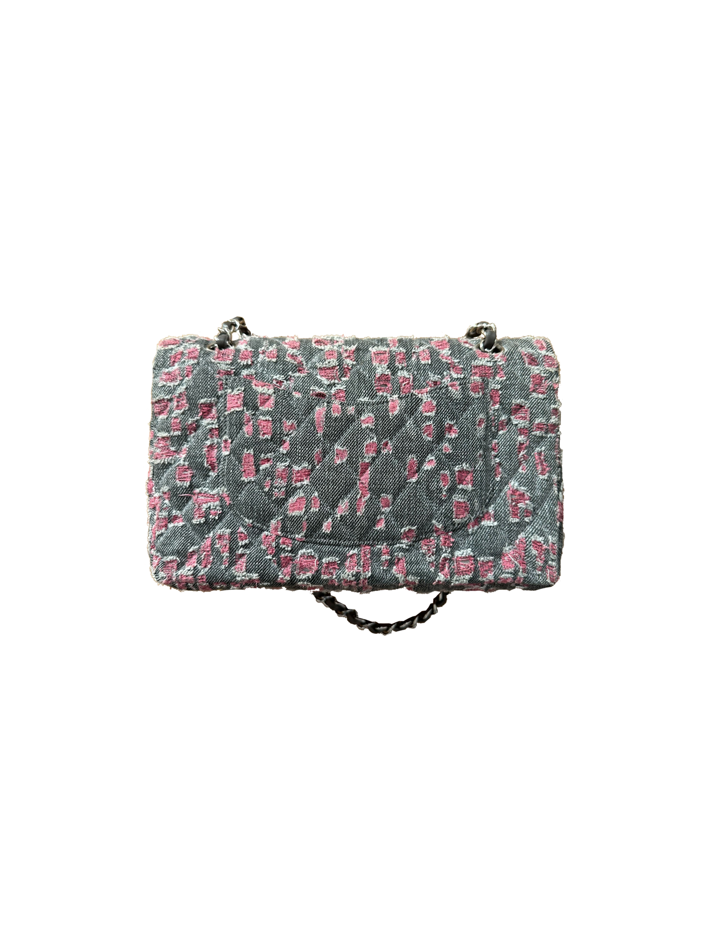 Chanel 2010 Runway Denim Pink Flap